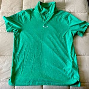 Mens Green Oakley Polo